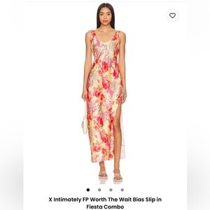 Free People Floral Satin Dress